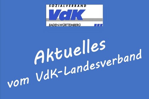 Das Bild zeigt Aktuelles vom VdK-Landesverband