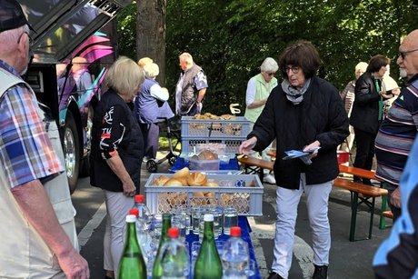 Foto vom Fr&uuml;hst&uuml;cksbuffet am Bus