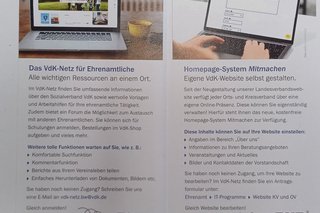 Flyer Homepage und VdK-Netz