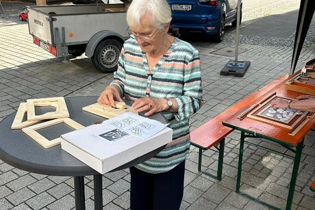 Bilder vom Aufbau Magda Emminger