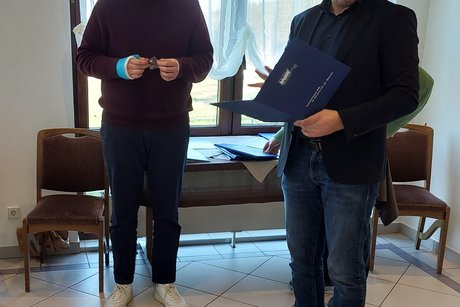 Ehrung durch die Bürgermeiste Herr Habakuk / Steinenbronn und Herr Nathan / Waldenbuch