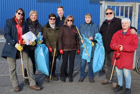 Gruppenfoto Müllsammelaktion 09.03.2024