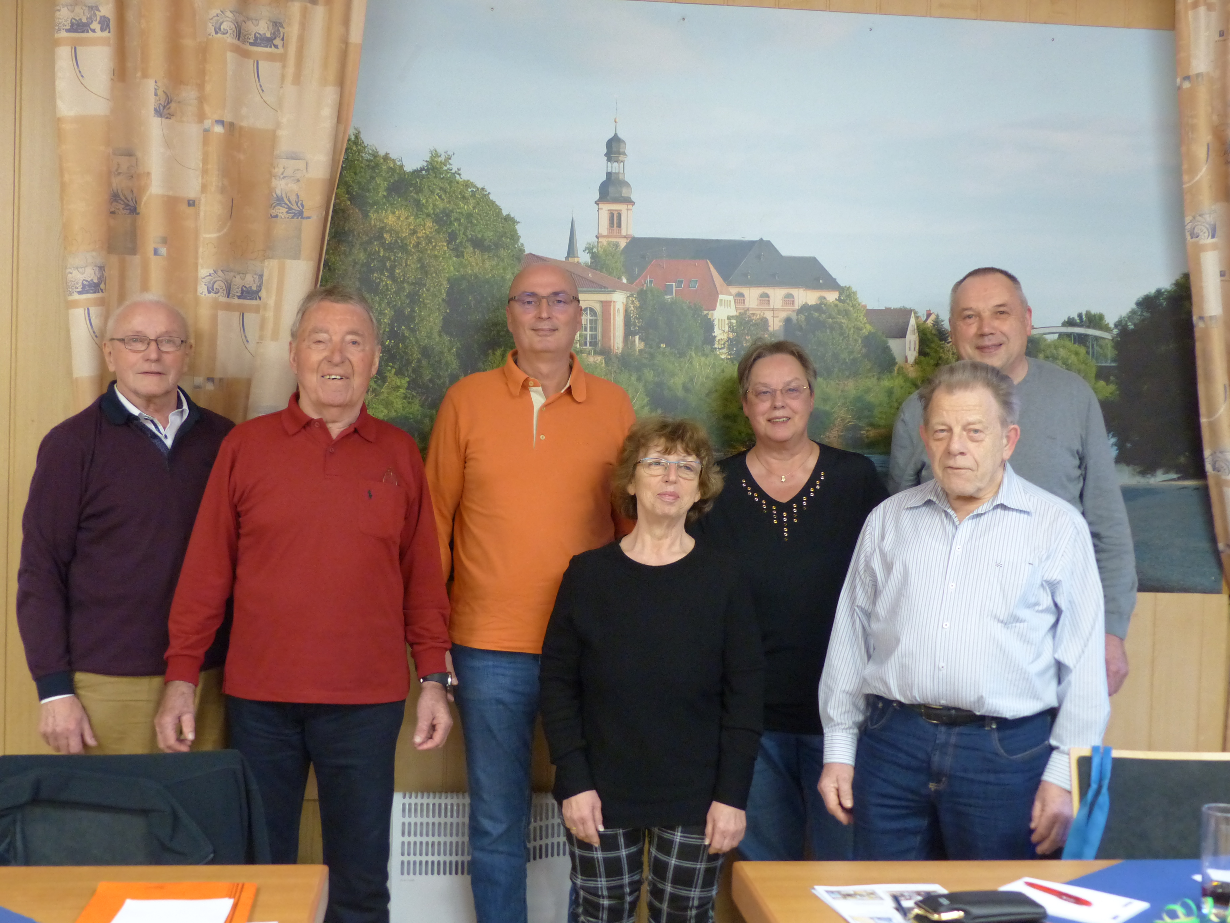 von Links Willi Pint, Erich Kopp, Thomas Redlich, Ute Grabenauer, Elke Müller, Rolf Bleicher, Ferdinand Müller