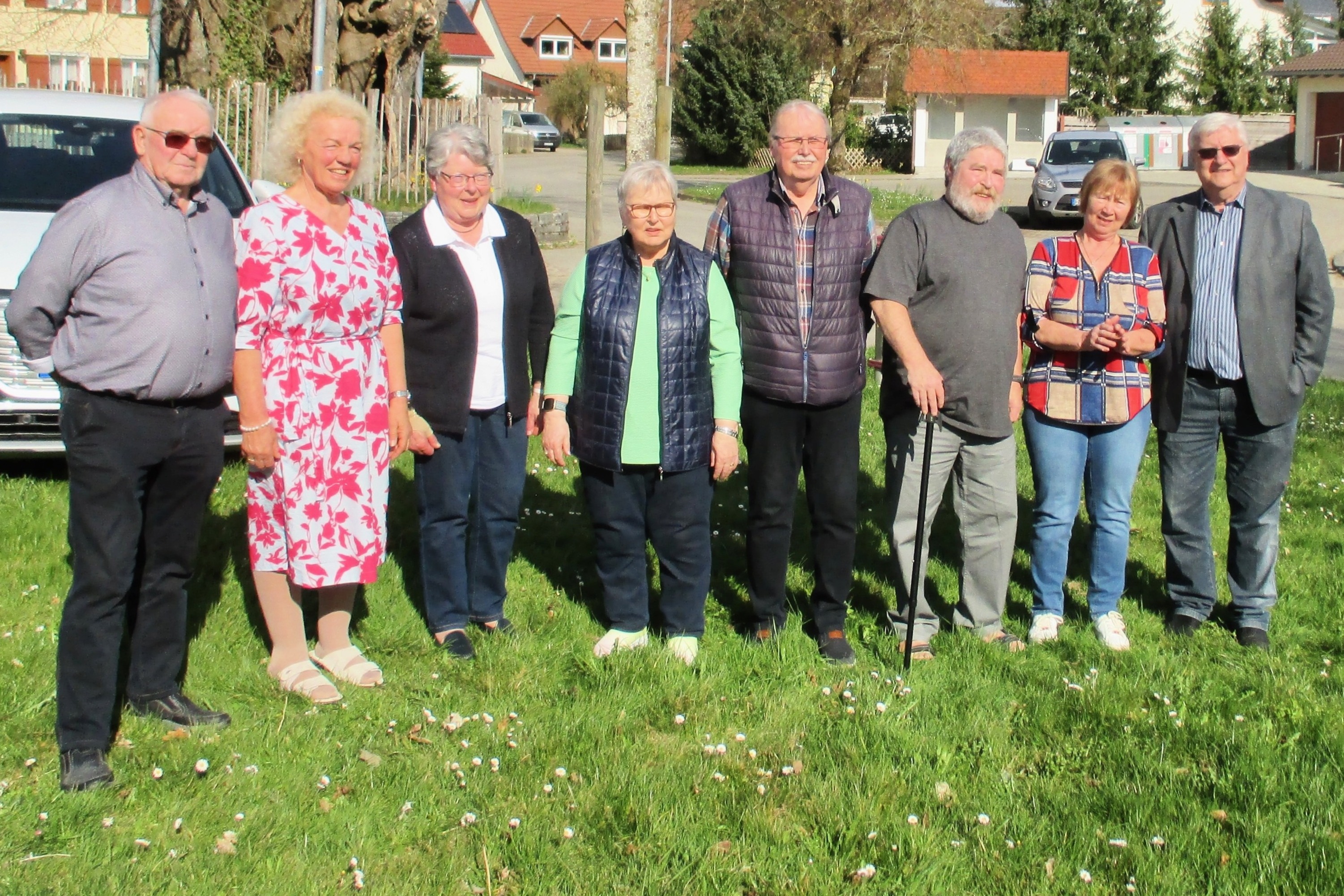 Vorstand: Von Links: H.-P. Feiler, E. Aierle, D. Specker, T. Benz, K. Albat, H. Nadler, M. Bischoff, R. Gaus