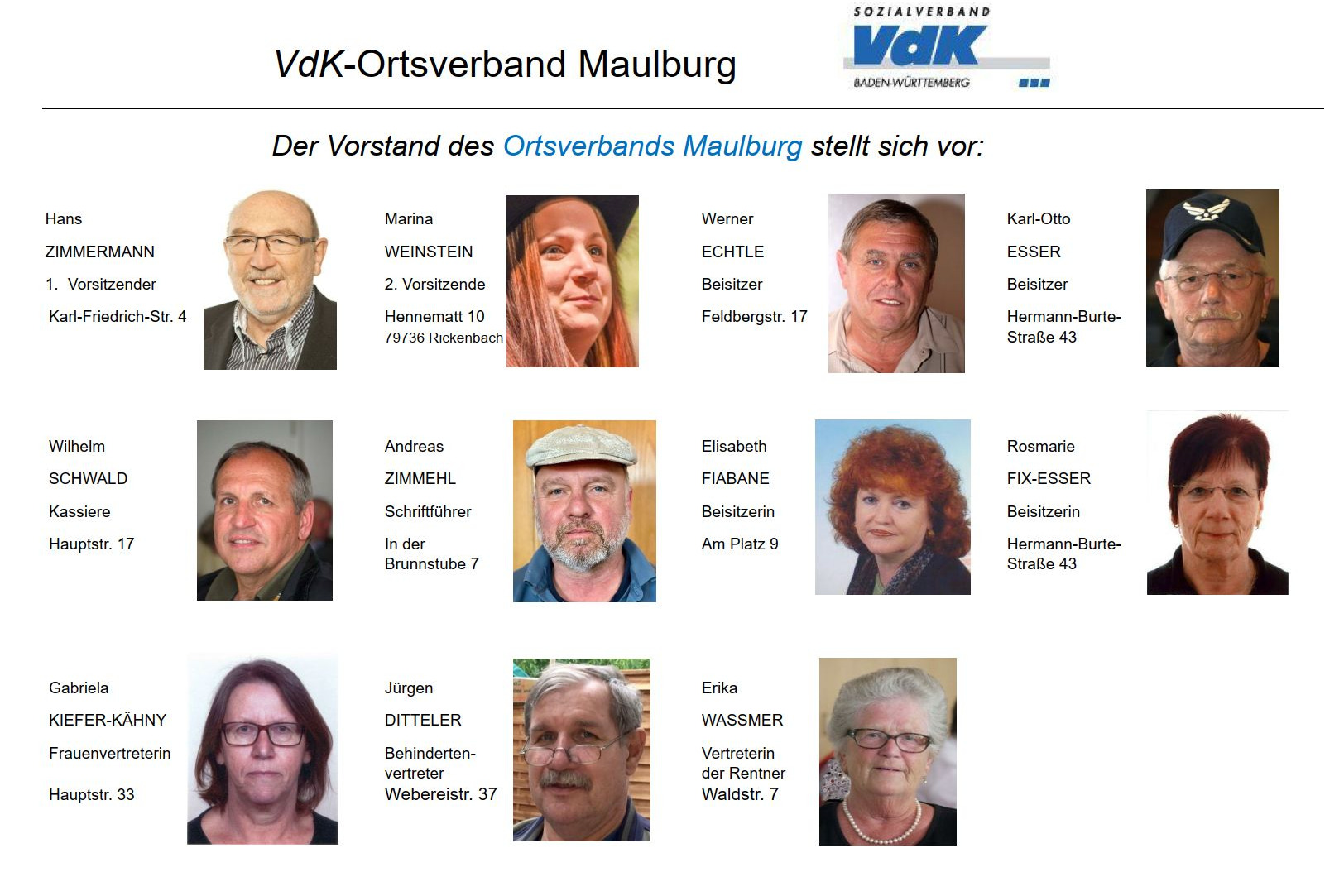OV Vorstand per M&auml;rz 2026