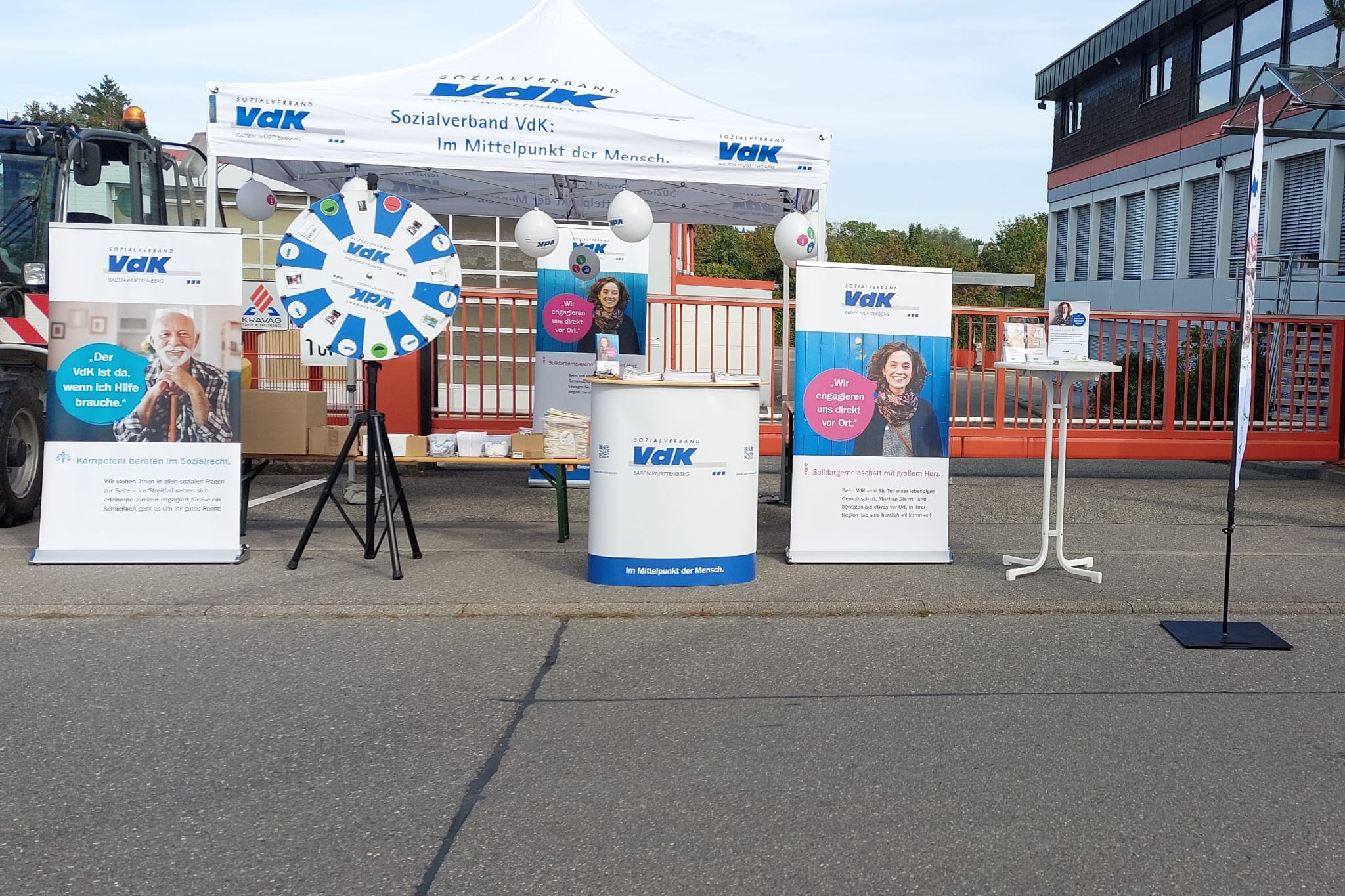 VdK Infostand Unser Team bei der Gewerbeschau 2023 in Gärtringen