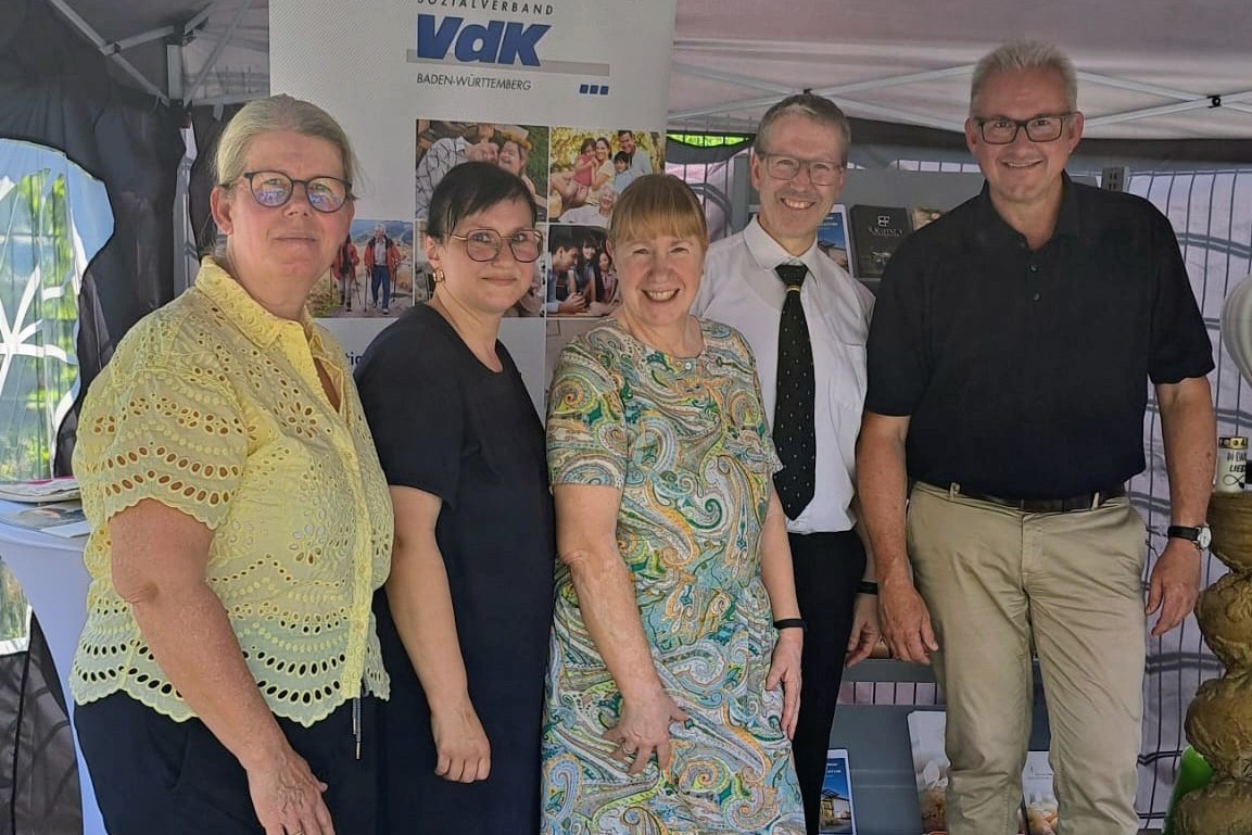 VdK OV 69190 Walldorf beim Gewerbegebietsfest M. Renschler, P. Köhler, M. Remor, J. Schmid-Köhler, B. Wallitzer