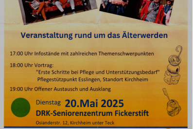 buefet e.V., DRK-Seniorenzentren, BürgerTreff, Kreisseniorenrat Esslingen e.V., HOSPIEZDIENST Kirchheim-Teck, ASB, Malteser, Pflegestützpunkt Baden-Württemberg Landkreis Esslingen