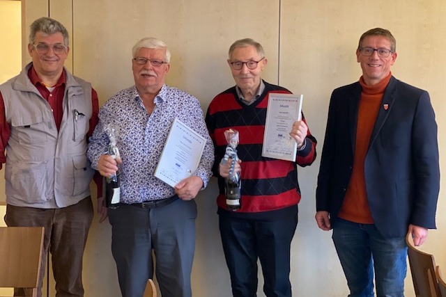 Ehrungen unserer 25 jährigen Jubilare mit Herr Lothar Fischer VdK Ortsverband Scheer-Sigmaringendorf