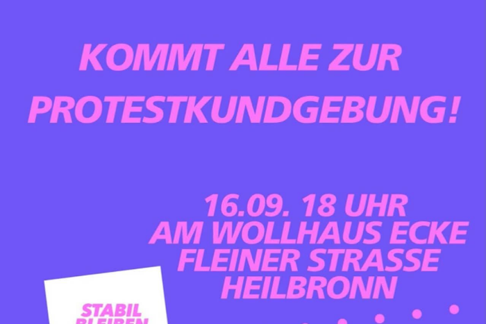 Anzeige f&uuml;r regionale Kundgebung