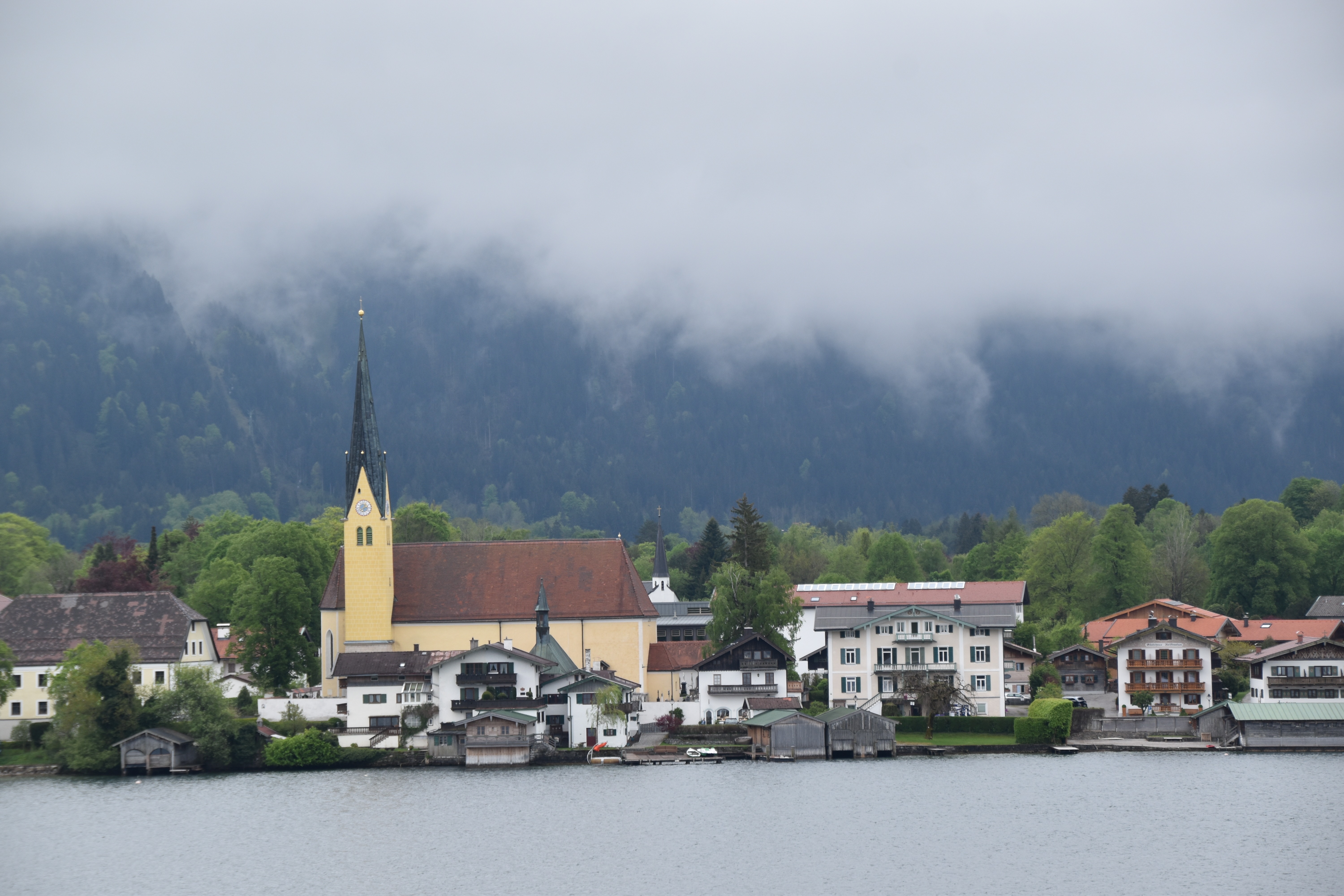 Malerwinkel am Tegernsee, Blick auf Rottach-Egern