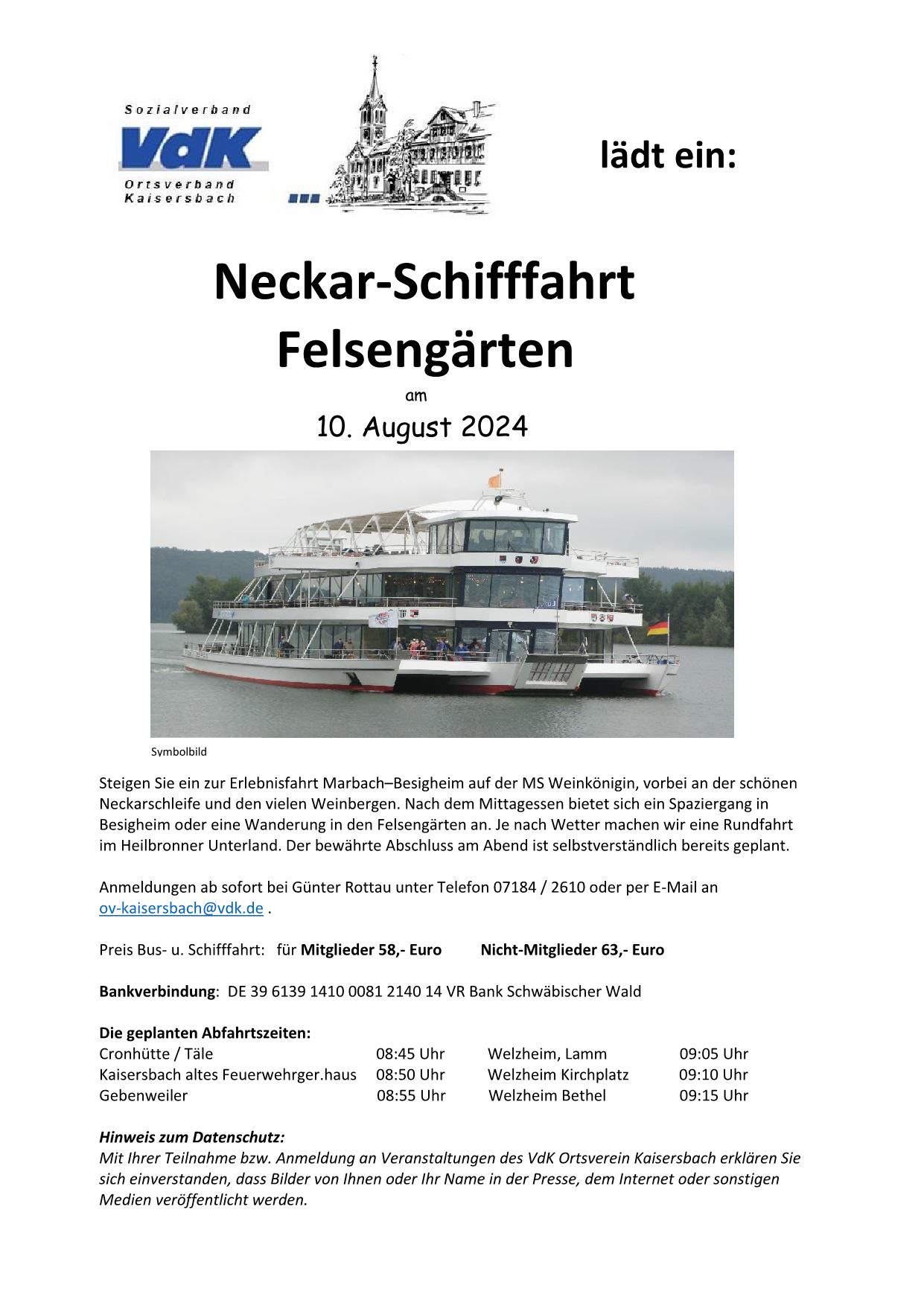 Neckar- Schifffahrt