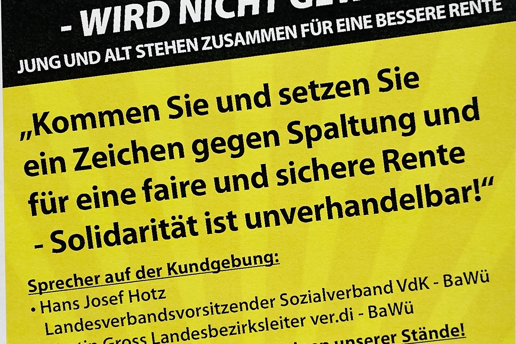 Aufruf zur Demo