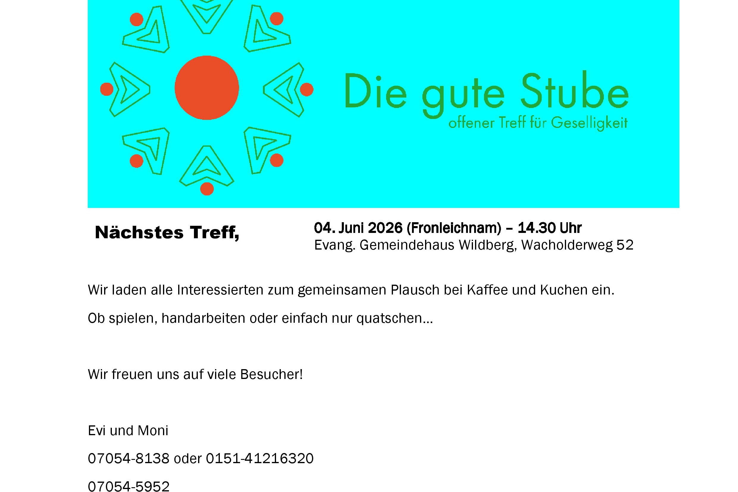 Gute Stube - Treff f&uuml;r alle Interessierten