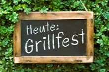 Schild "Grillfest"