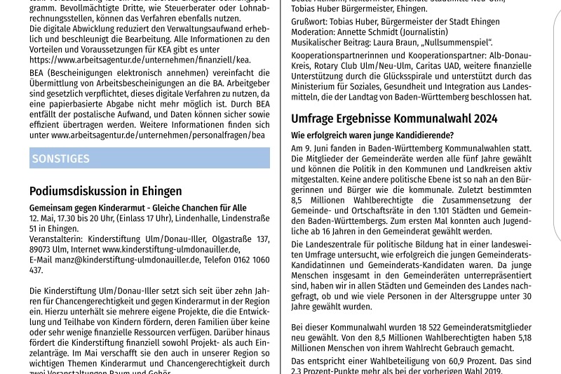 Gemeinsam gegen Kinderarmut Podiumsdiskussion
