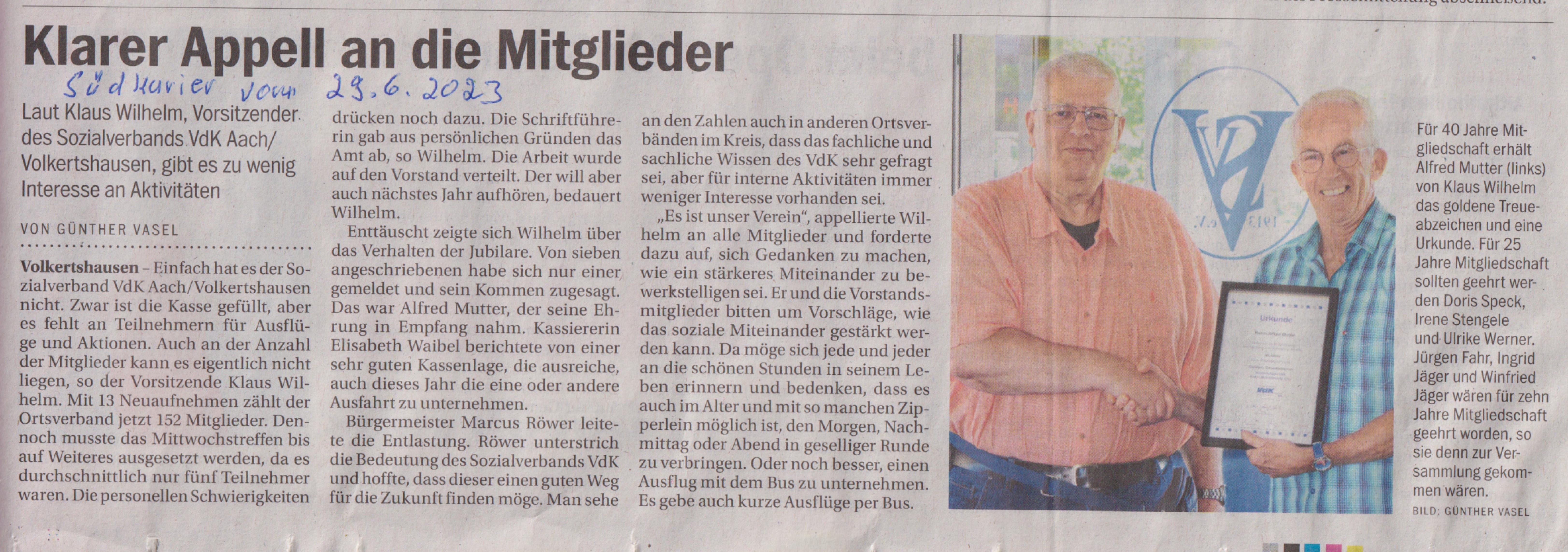 Bericht aus dem Südkurier