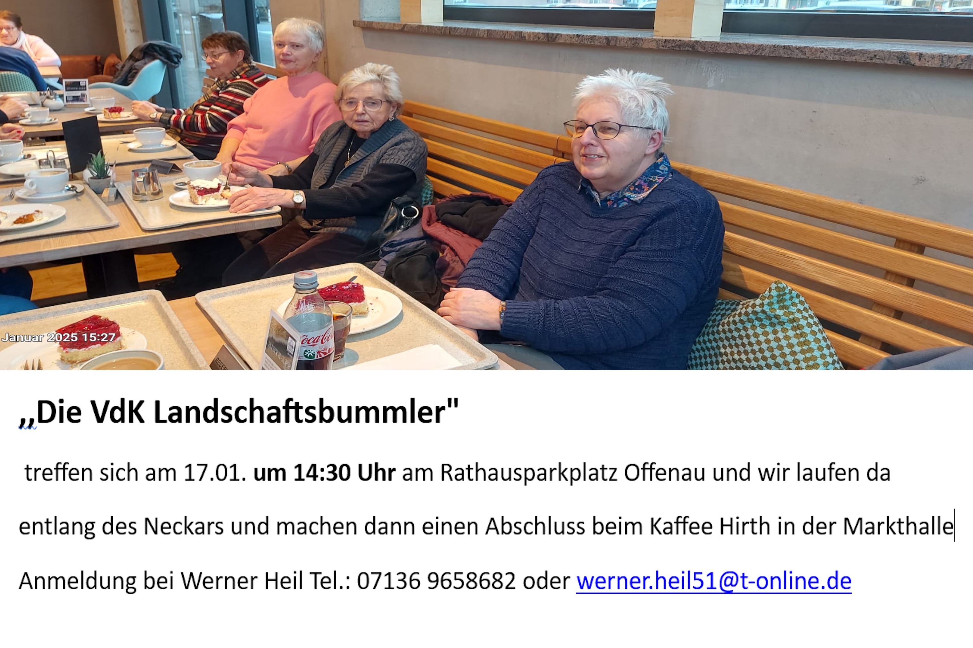 Symbolbild der VdK Landschaftsbummler zeigt mehre Personen bei laufen auch mit Rollatoren