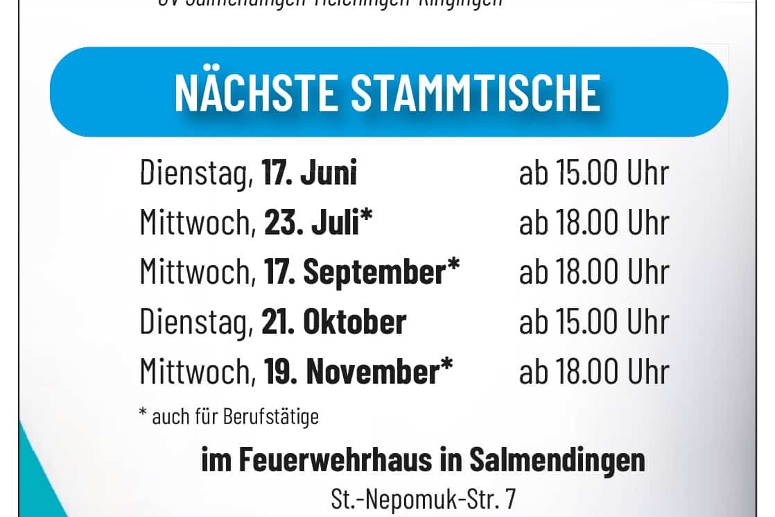 Stammtisch VdK Ortsverband Salmendingen