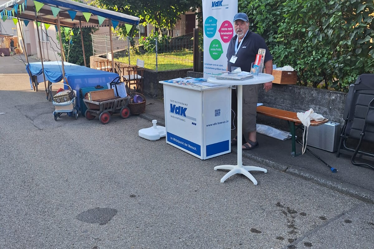VdK Weilheim/Teck beim Hepsisauer Dorffest 2024 1. Vorsitzender Jürgen Heiner