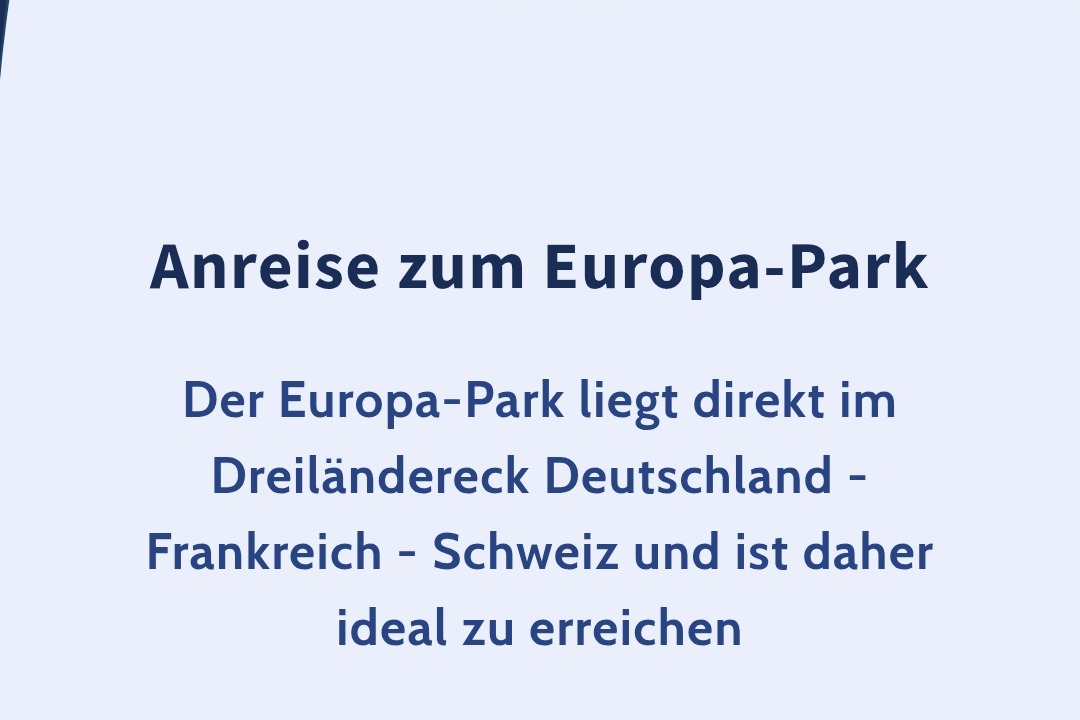 Das Bild zeigt die Anfahrt zum Europapark