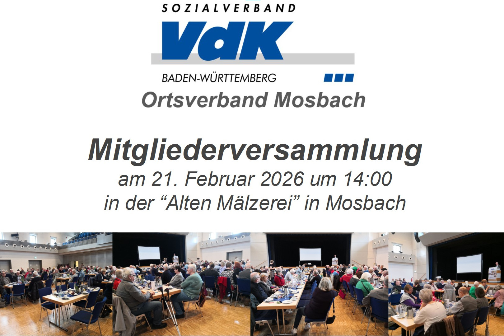 Jahreshauptversammlung 2026