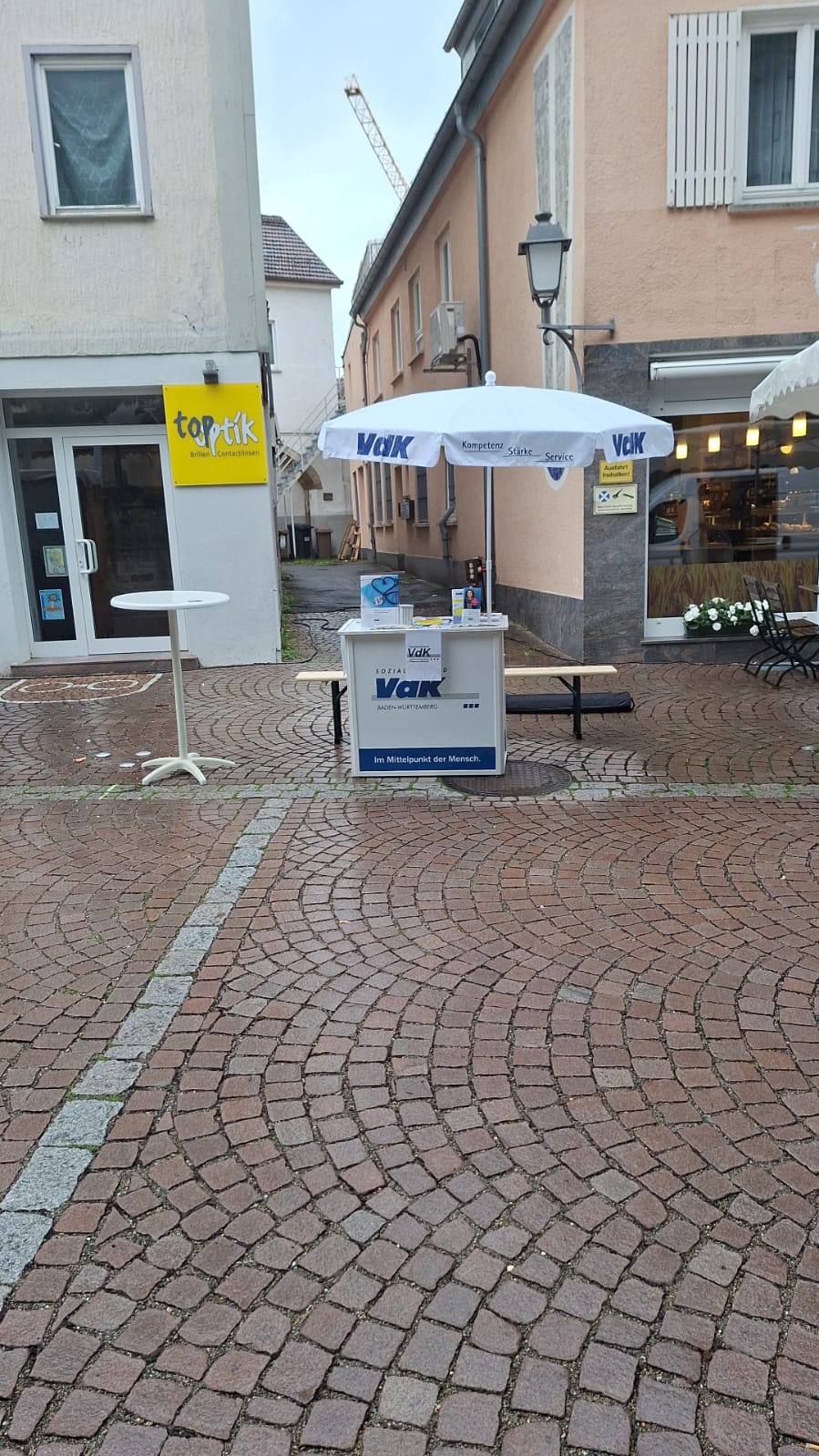 Aufbau Infostand