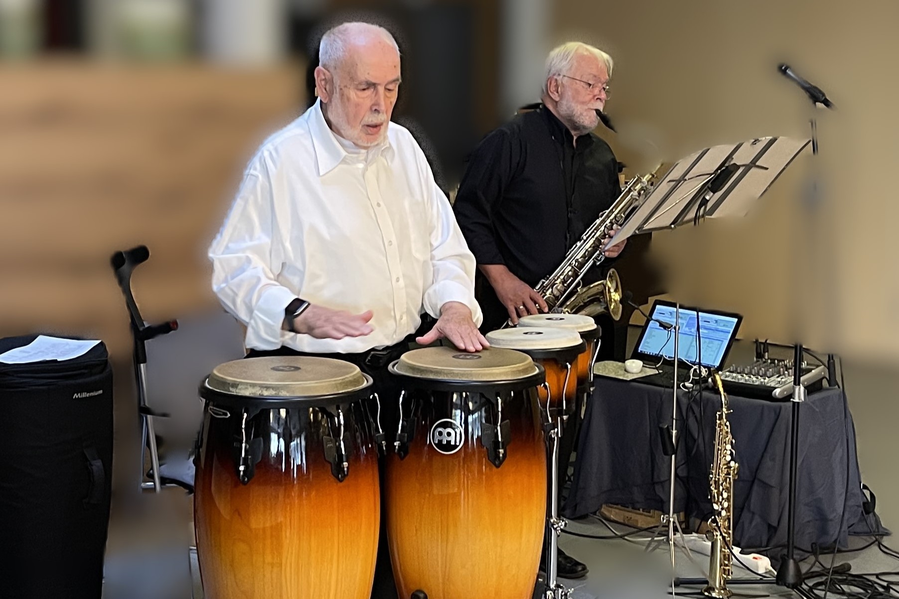 Peter Mutter (rechts) und Günter Wolf (links) spielen