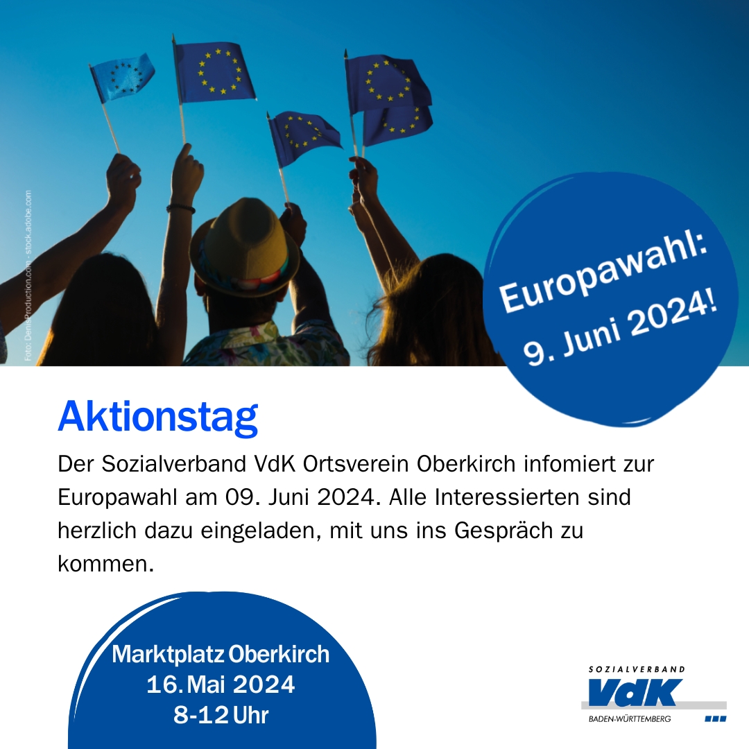 Plakat zum Aktionstag EU-Wahl 2024