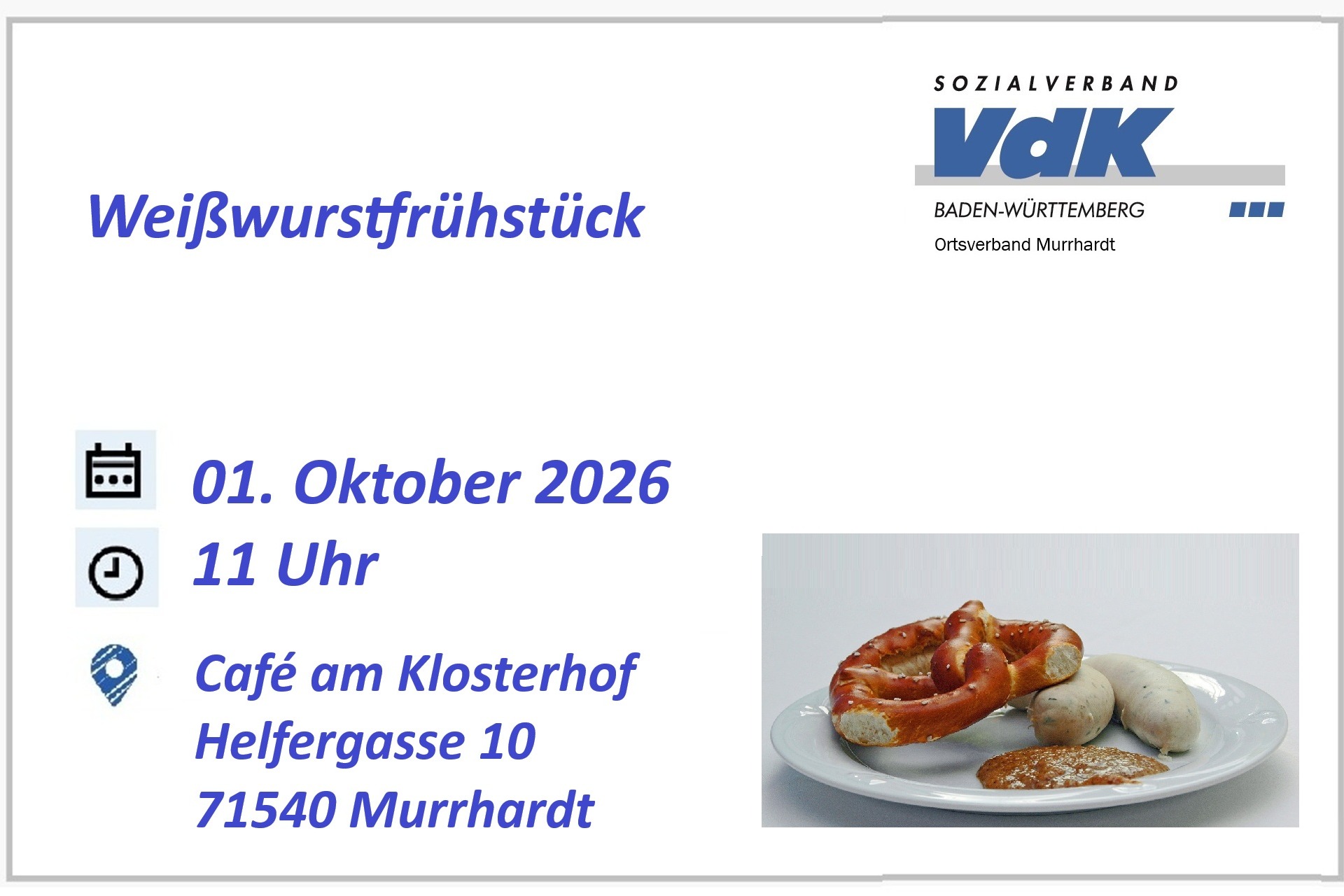 Symbolbild Wei&szlig;wurstfr&uuml;hst&uuml;ck mit Brezel