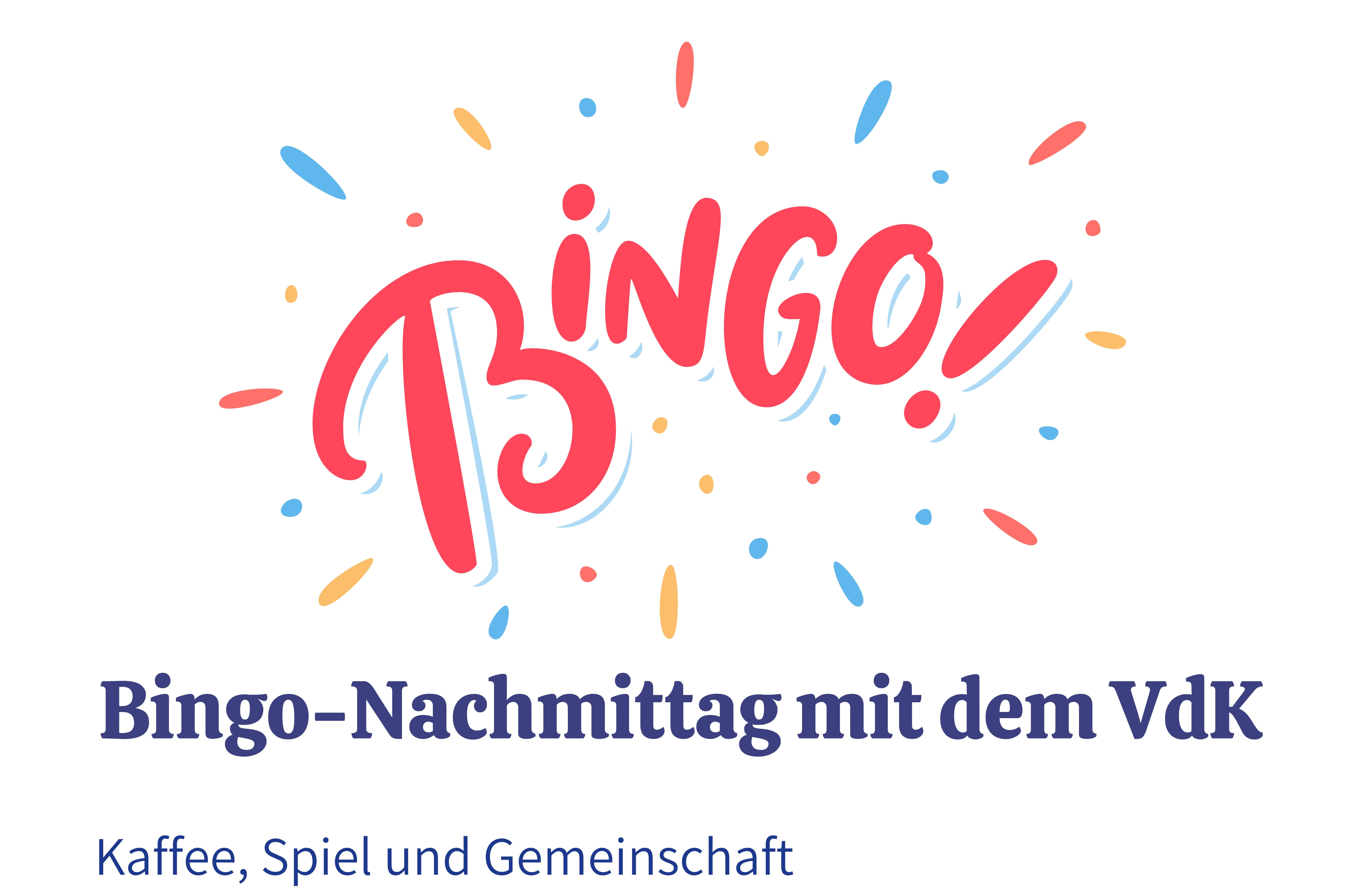 Plakat Bingo Nachmittag mit dem Vdk