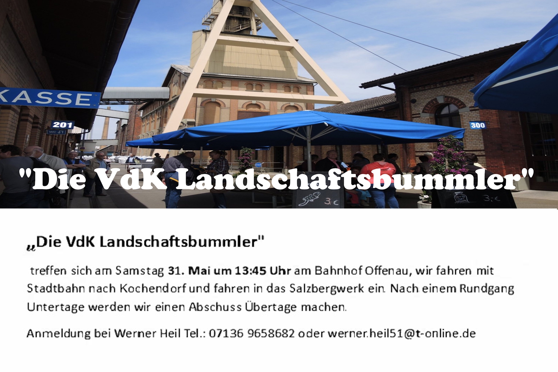Symbolbild der VdK Landschaftsbummler zeigt mehre Personen bei laufen auch mit Rollatoren