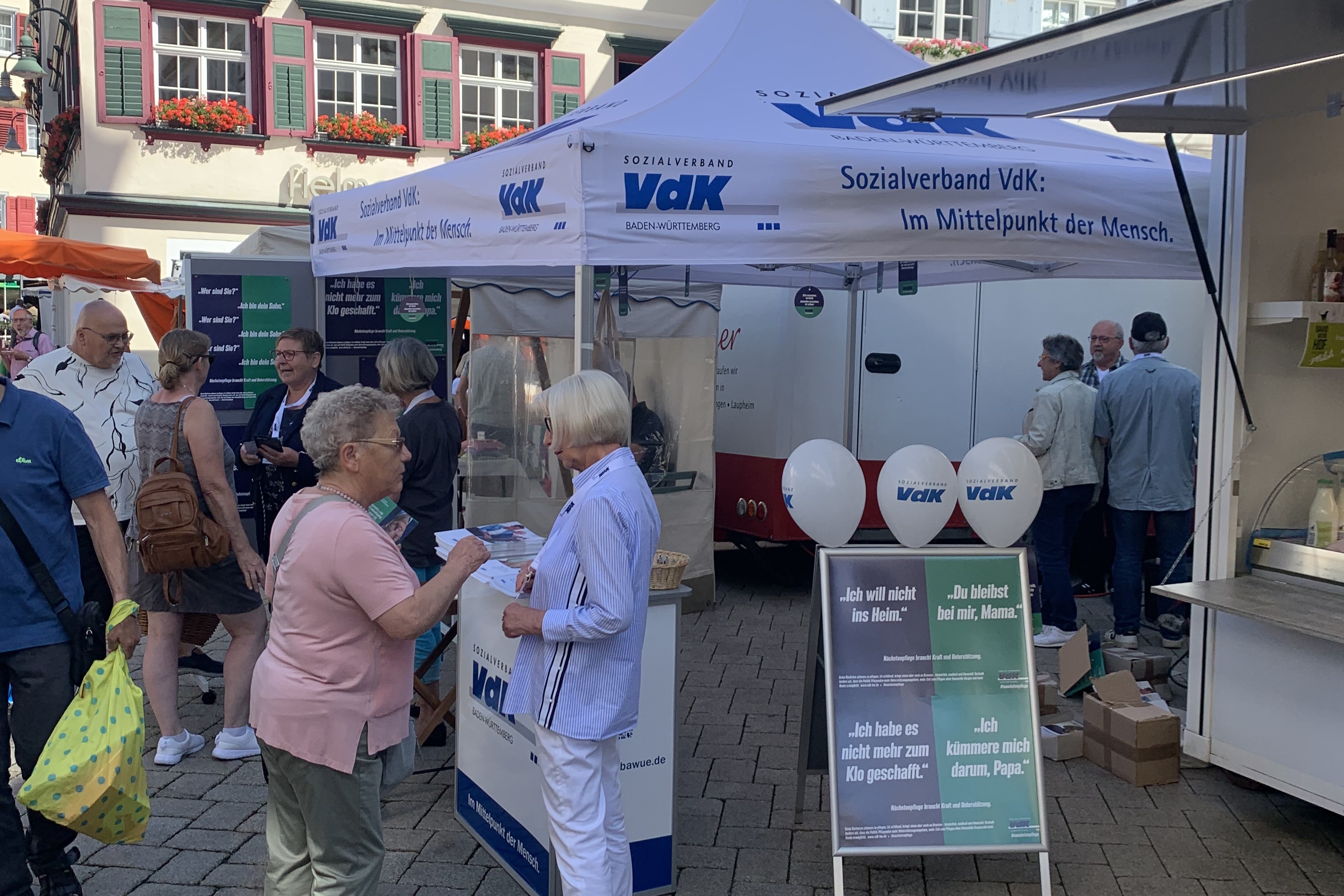VdK-Infostand Wochenmarkt Biberach