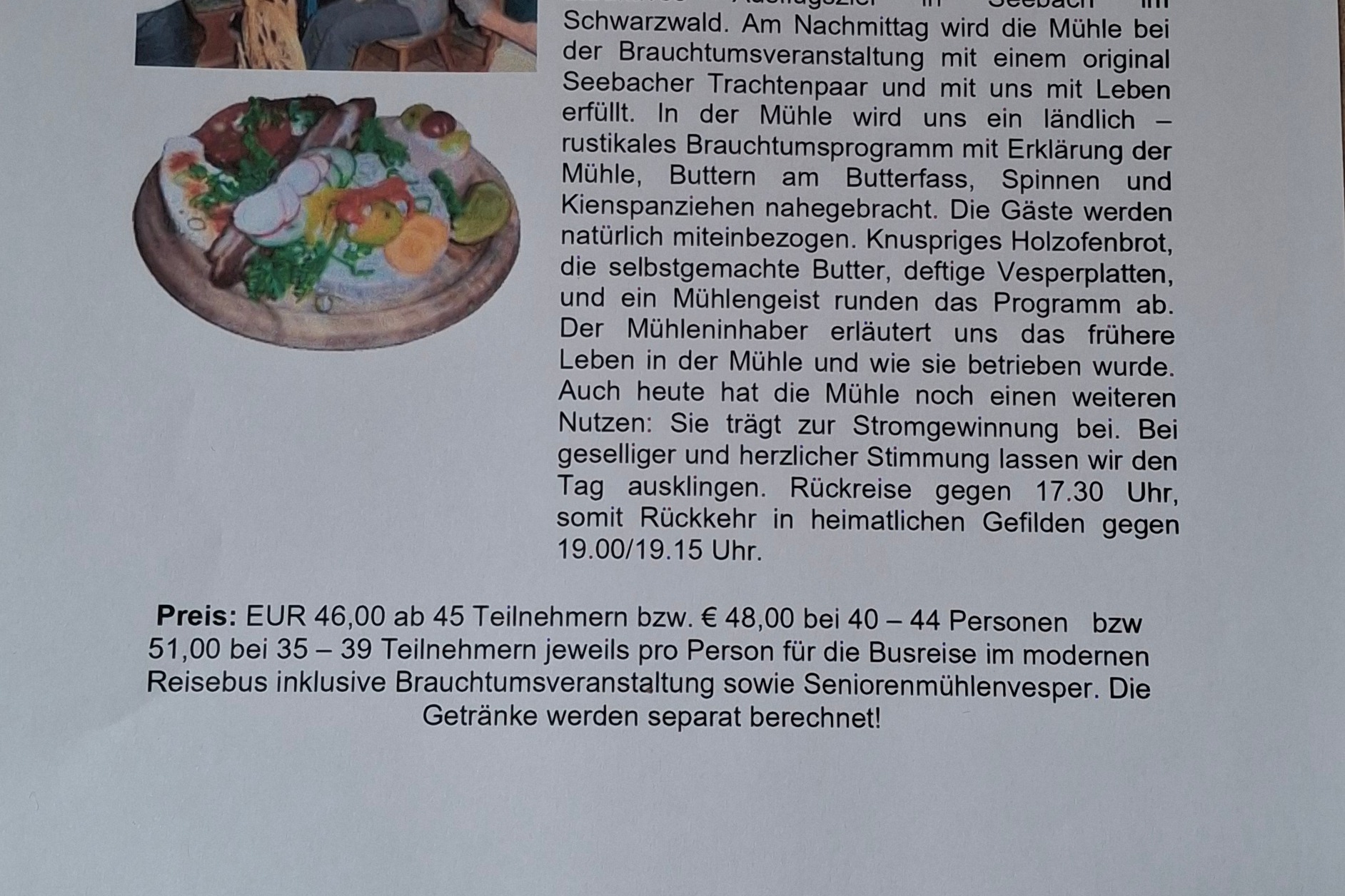 Gezeigt wird das Angebot von Müller Reisen, sowie ein kurzer Einblick zum Veranstaltungsort