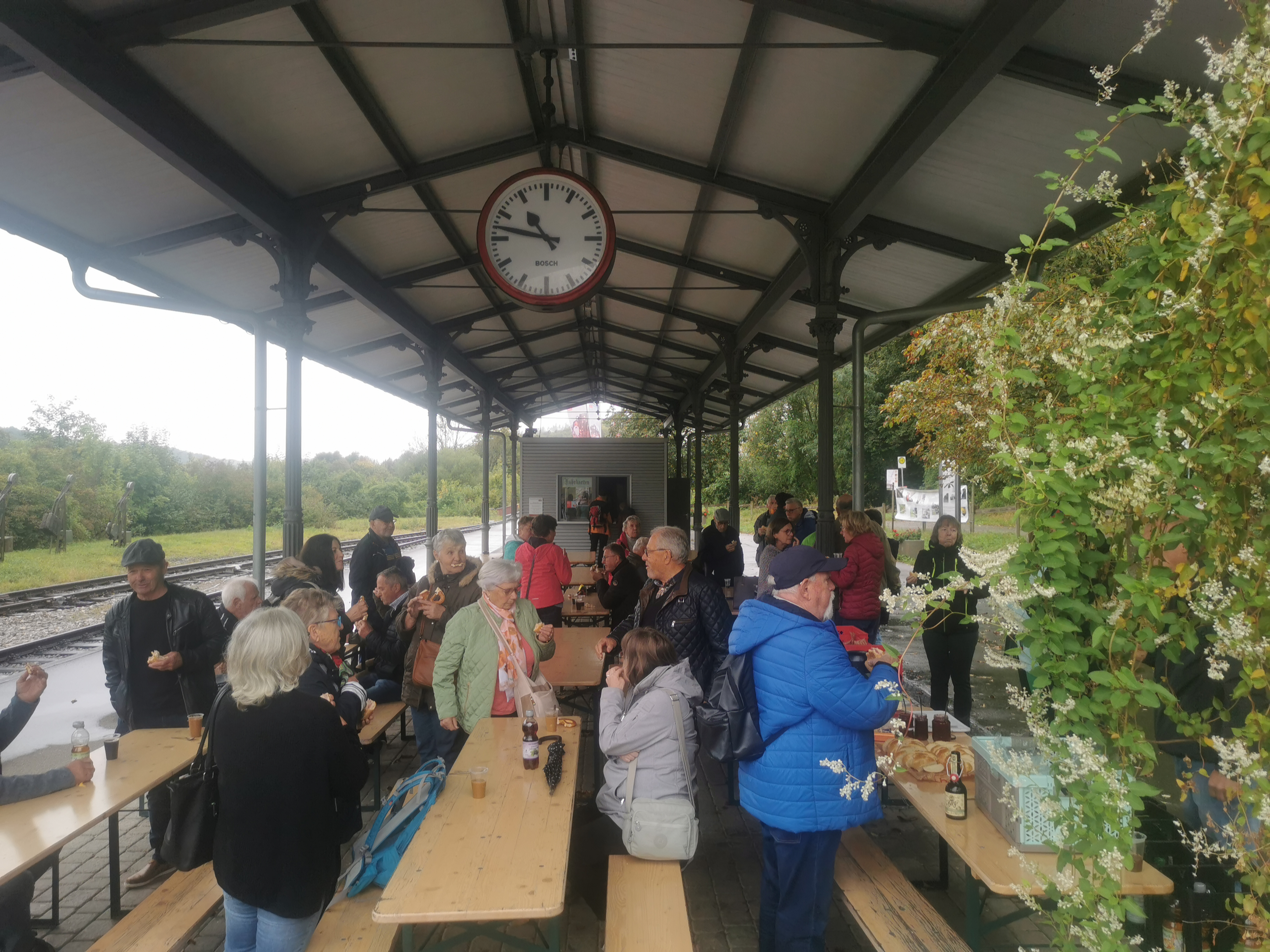 nach der Ankunft am Startbahnhof Weizen