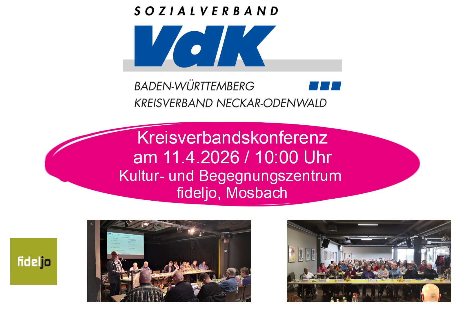 Kreisverbandskonferenz 2026 im Fideljo in Mosbach