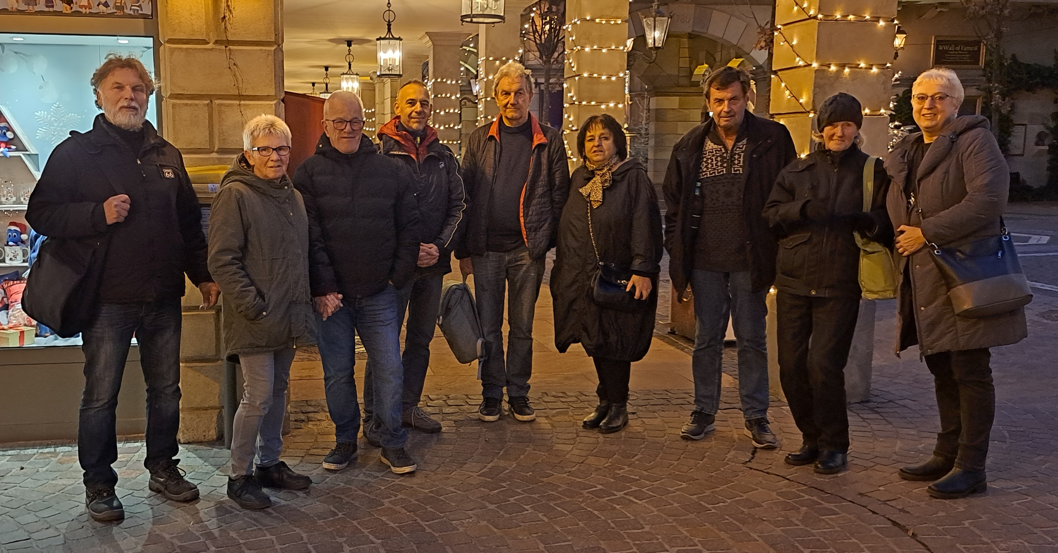 Auf dem Weg zum Bus Teilnehmer