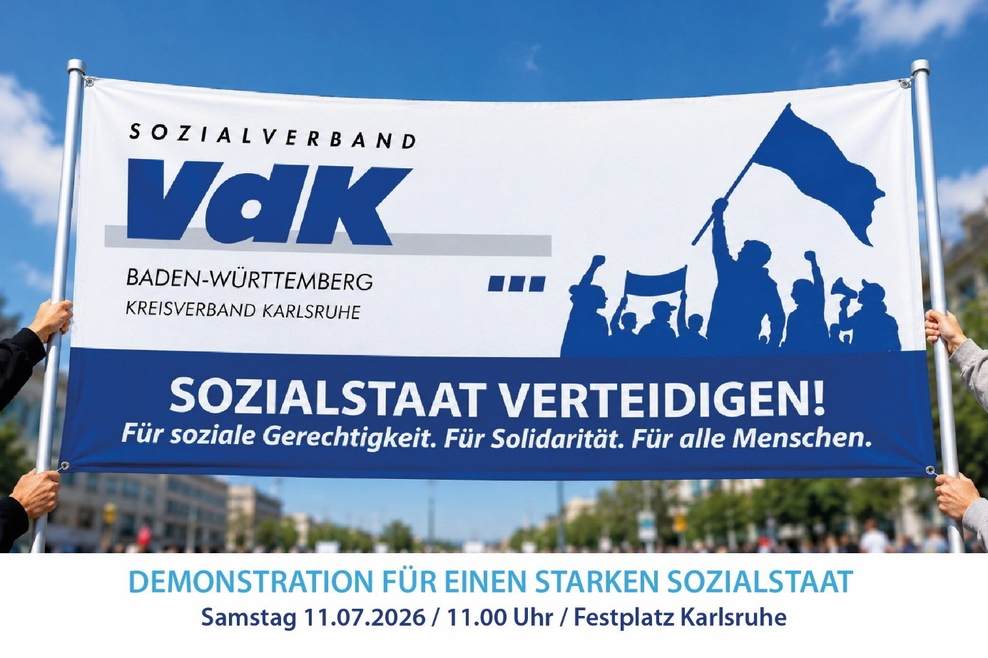 Gro&szlig;e Demonstration in Karlsruhe