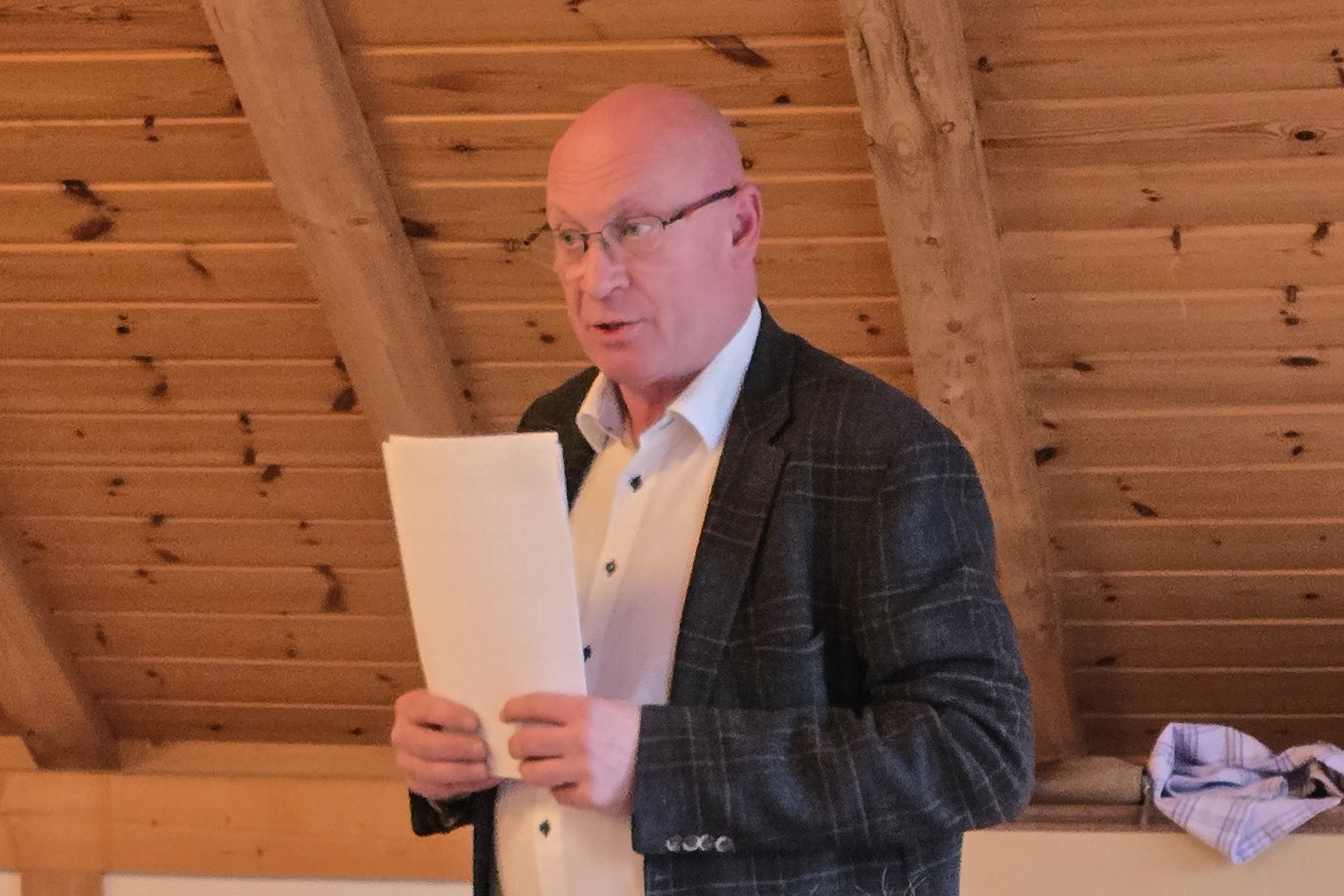 Der neue Vorsitzende, Torsten Ilchmann, bei der Vorstellungsrede