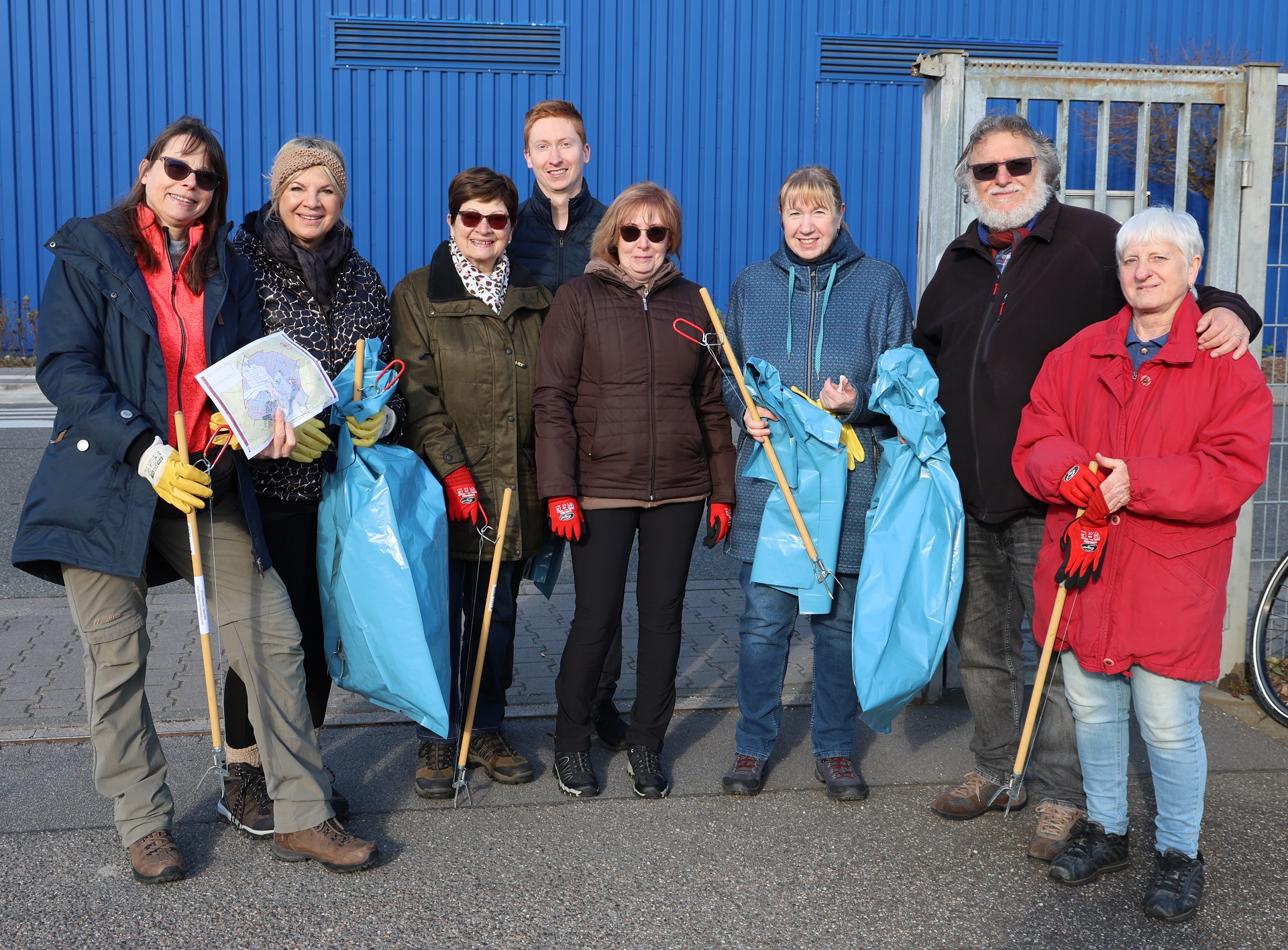 Gruppenfoto Müllsammelaktion 09.03.2024