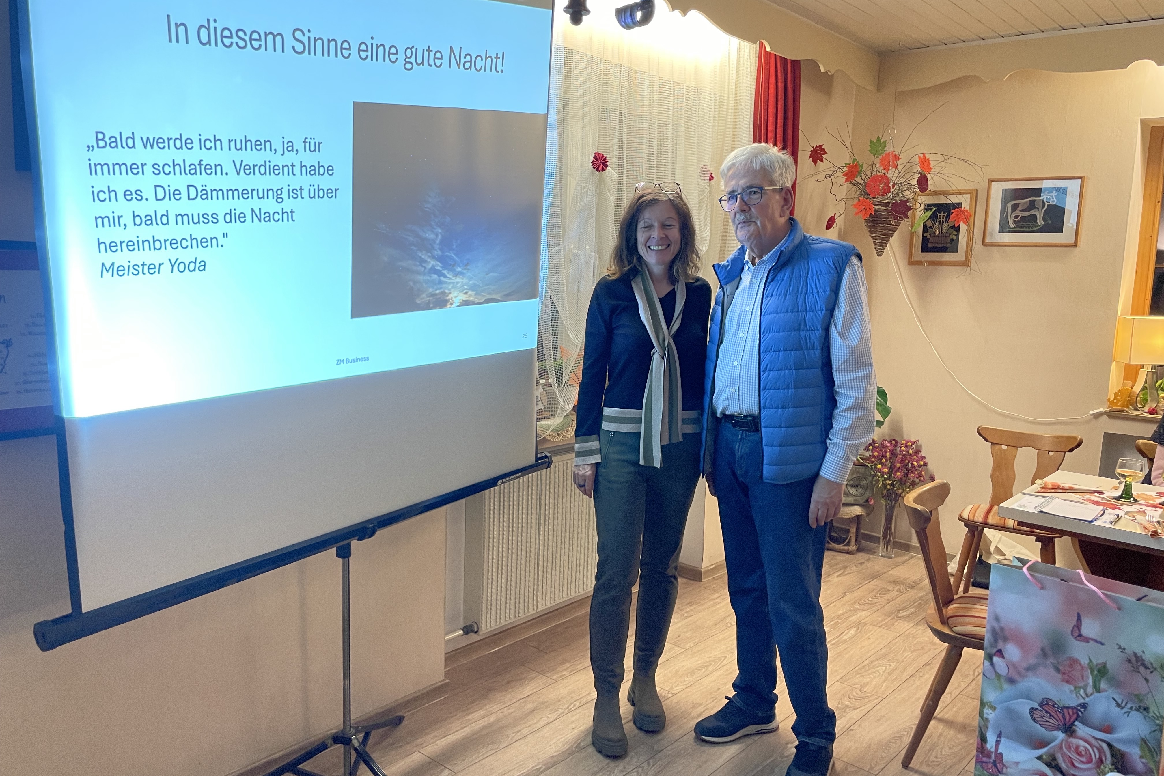 Wolfgang Meyer mit Frau Dr. Katrin Schneider