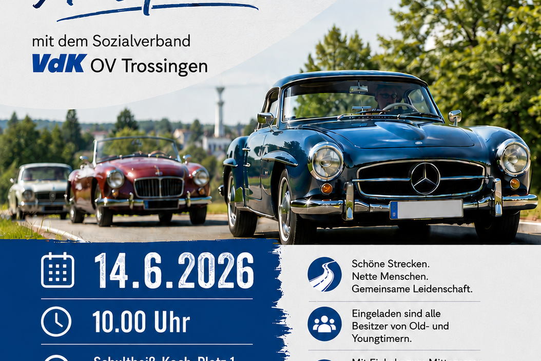 Youngtimer- und Oldtimerausfahrt am 14.6.2026 Youngtimer- und Oldtimerausfahrt am 14.6.2026