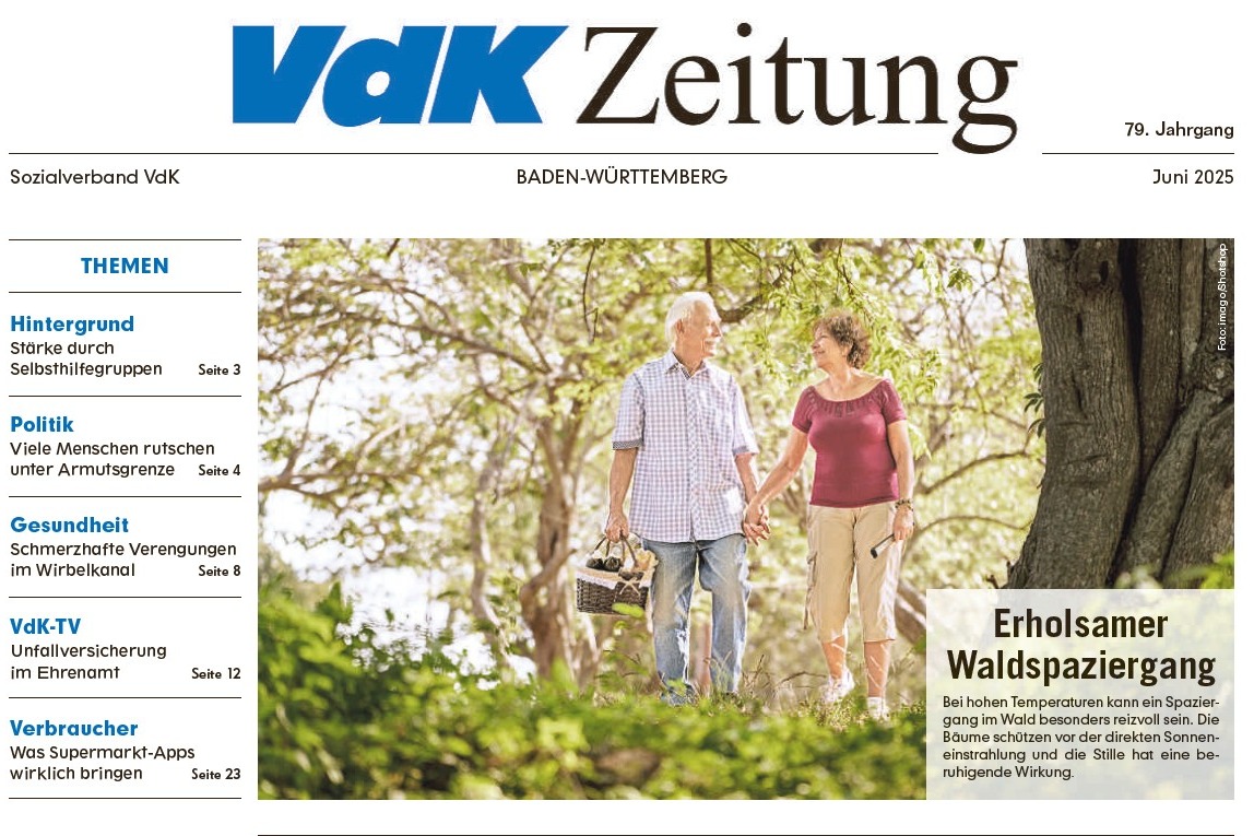 VdK Zeitung 02/03/04/05/06.2025 Titelbild der VdK Zeitung