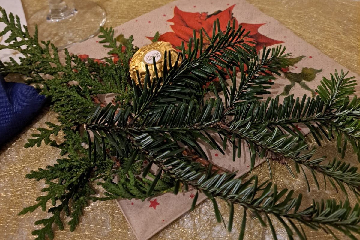 auf dem Bild sieht man weihnachtliche Dekoration