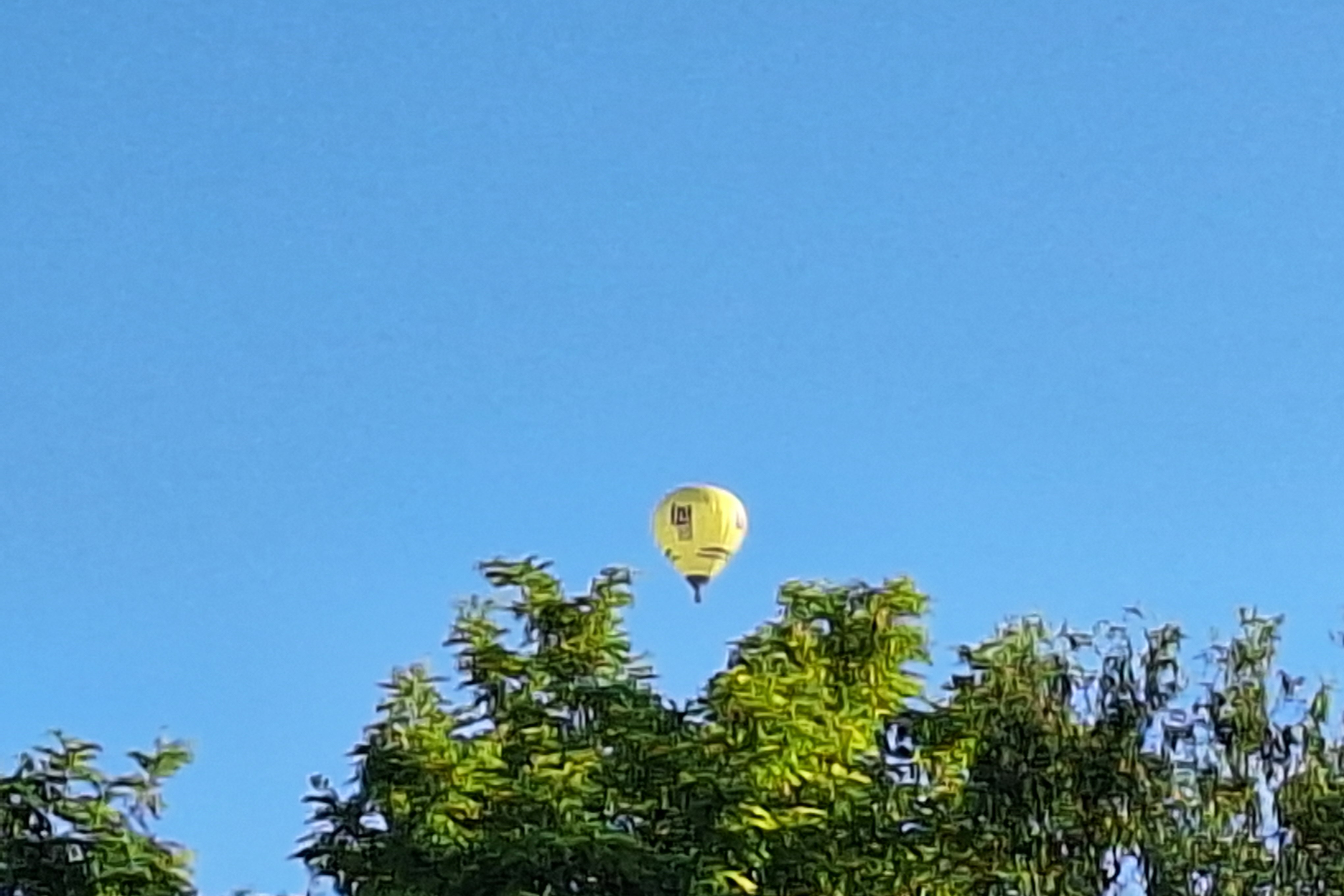Ein Fesselballon am frühen Morgen über unserem Bühlertann