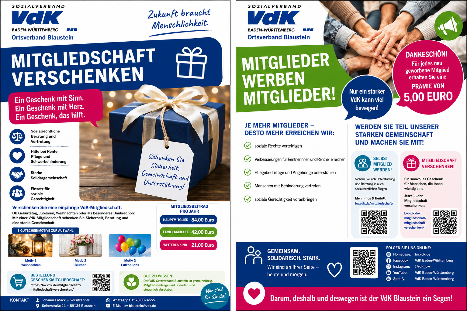 und zum Werben