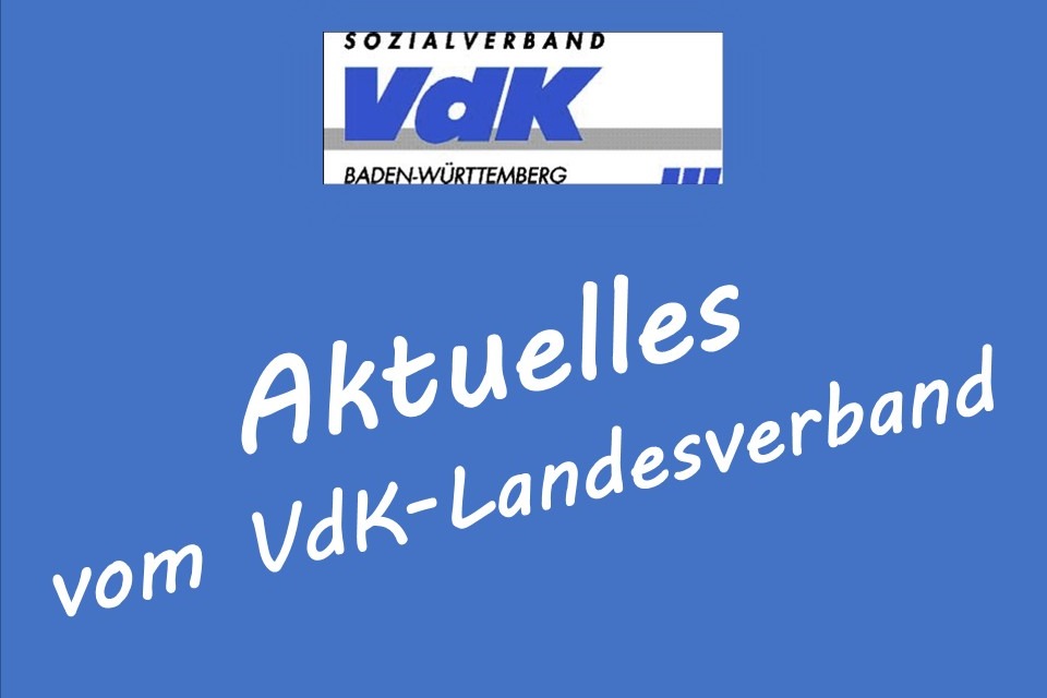 Das Bild zeigt Aktuelles vom VdK-Landesverband