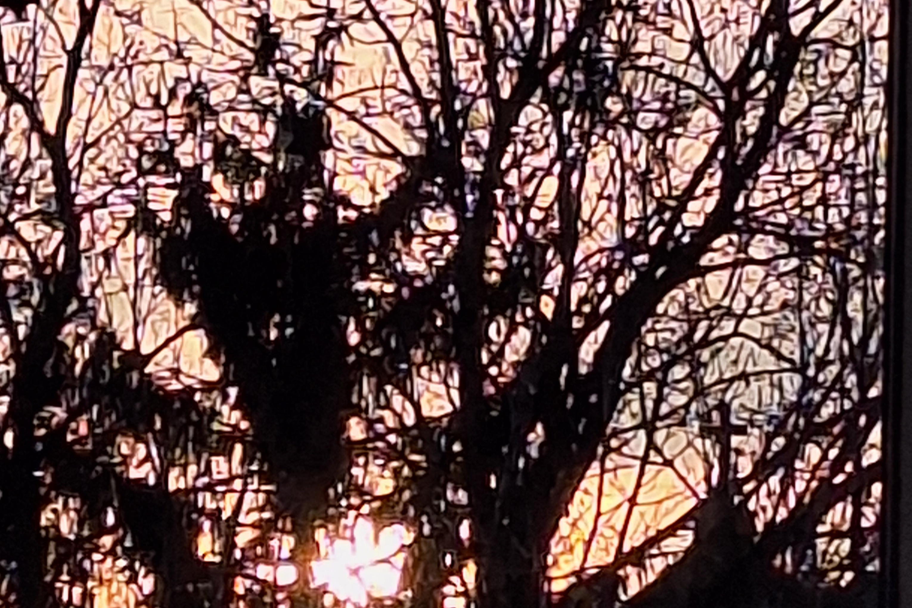 Der Sonnenabschied noch w&auml;hrend der Adventsfeier