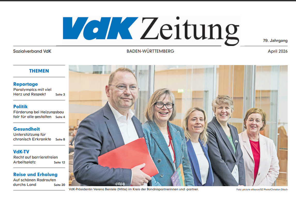 VdK Zeitung 04.2026 Titelbild der VdK Zeitung