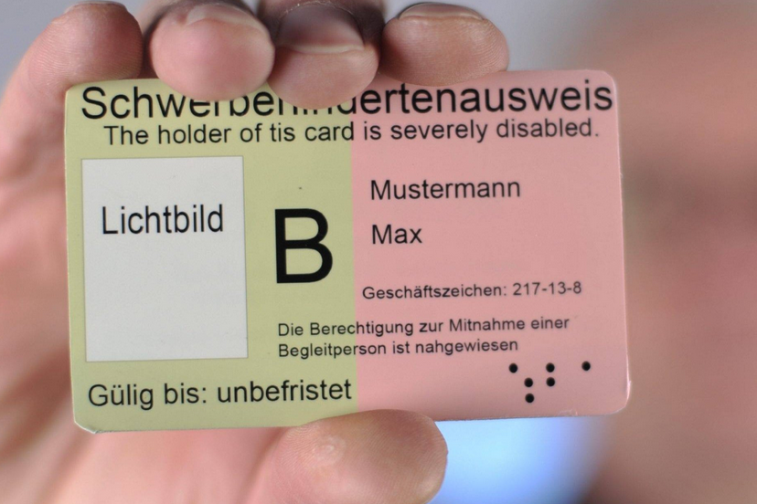 Muster eines Schwerbehindertenausweises